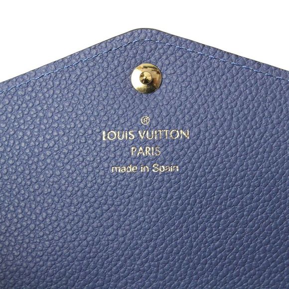 Louis Vuitton Monogram Emplant Leather Long Wallet Blue - Picture 8 of 9